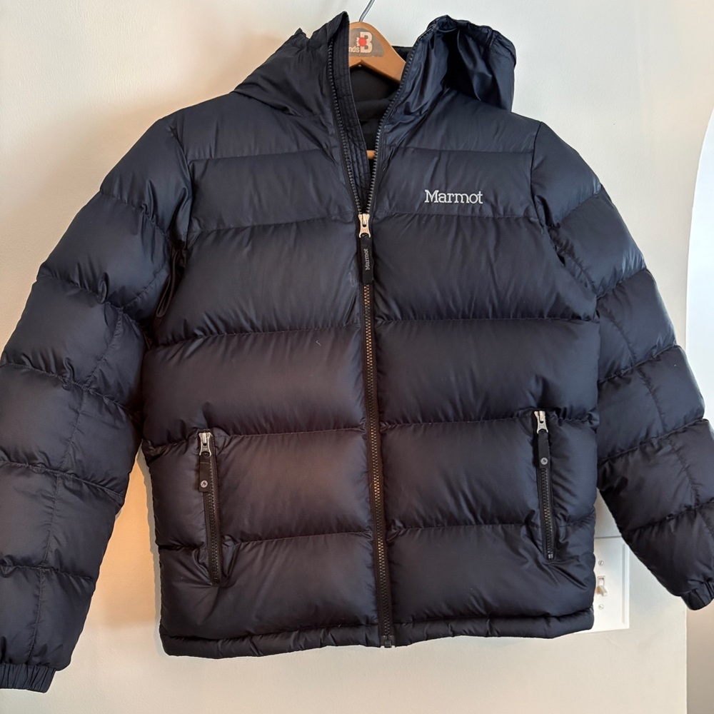 Kids Marmot Black 700 Fill Insulated Jacket XL - Picture 2 of 9
